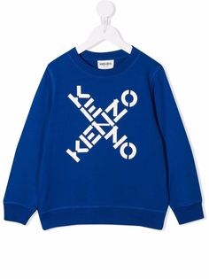 Kenzo Kids logo-print cotton sweatshirt