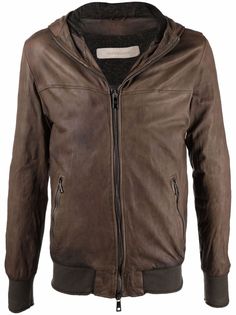Giorgio Brato hooded leather jacket