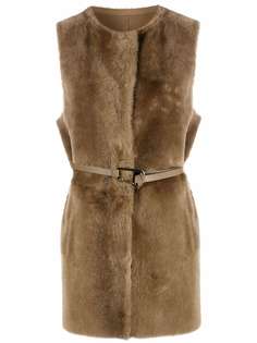 Desa 1972 merinillo belted-waist gilet