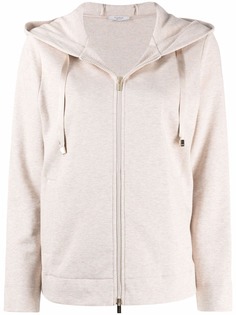 Peserico knitted two-way zip hoodie