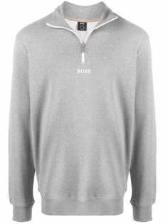 BOSS logo-print pullover sweatshirt