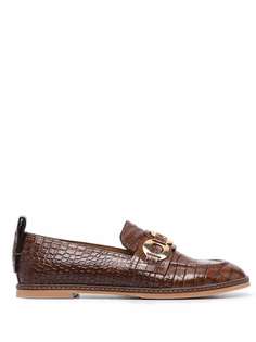 See by Chloé round toe leather loafers
