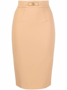 Elisabetta Franchi chain-detail zipped pencil skirt