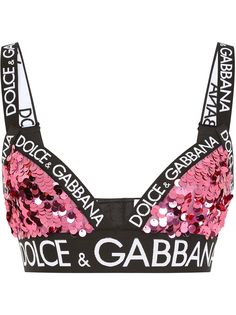 Dolce & Gabbana бюстгальтер с треугольными чашками и пайетками