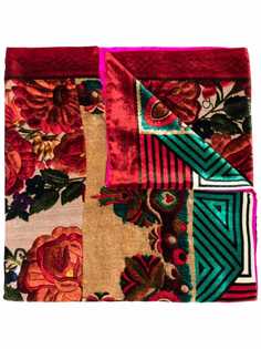 Pierre-Louis Mascia floral-embroidery panelled scarf