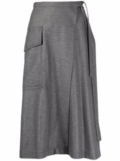 Aspesi side-tie waist skirt