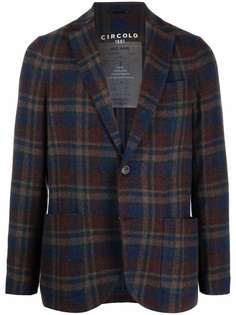 Circolo 1901 plaid-pattern knit blazer