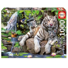 Пазл Educa 1000 деталей "Белые бенгальские тигры"