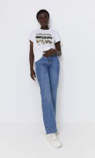 Stradivarius Футболка С Принтом Белый M