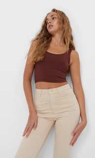 Stradivarius Укороченный Топ На Бретелях Multicolor S