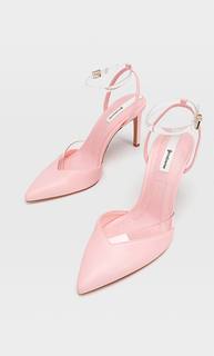 Stradivarius Туфли На Каблуке Из Винила Розовый 37