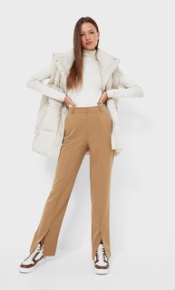 Stradivarius Свитер С Высоким Воротником Цвет Камня Xl