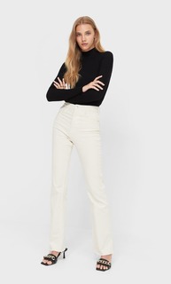 Stradivarius Свитер С Воротником-Стойкой Черный Xl