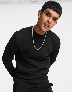 Черный облегающий свитшот River Island-Черный цвет