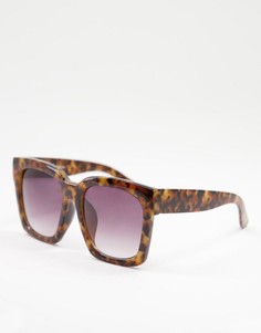 Квадратные солнцезащитные очки в стиле oversized в черепаховой оправе Liars & Lovers-Коричневый цвет