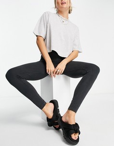 Серые выбеленные леггинсы Topshop-Серый