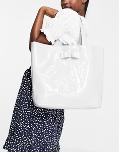 Большая серая сумка с бантом Ted Baker Hanacon-Серый