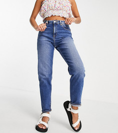 Узкие синие джинсы в винтажном стиле с завышенной талией ASOS DESIGN Petite Farleigh-Голубой