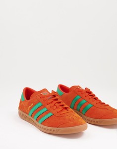 Кроссовки оранжевого и зеленого цветов adidas Originals Hamburg-Оранжевый цвет