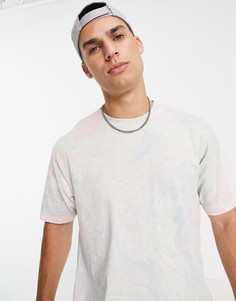 Розовая футболка в винтажном стиле с мраморным принтом и красной нашивкой Levis-Розовый цвет Levis®