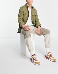 Свободные брюки цвета экрю со вставками Topman-Белый