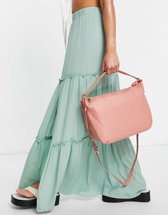 Розовая кожаная сумка через плечо Paul Costelloe-Розовый цвет