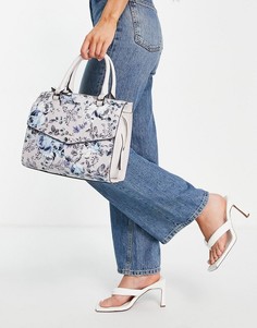 Сумка цвета титана с принтом и ручками Fiorelli Mia-Multi