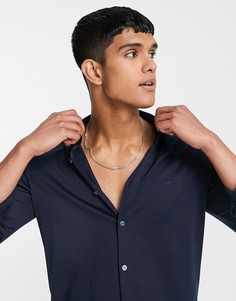 Рубашка с длинными рукавами Lacoste-Темно-синий