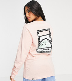 Розовый лонгслив с розовым принтом The North Face Faces – эксклюзивно для ASOS-Розовый цвет