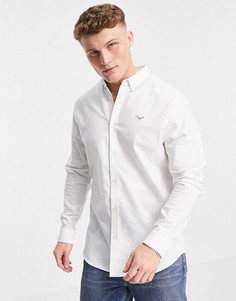 Белая оксфордская рубашка с длинными рукавами Threadbare-Белый