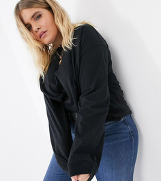 Черный oversized-лонгслив ASOS DESIGN Curve-Черный цвет