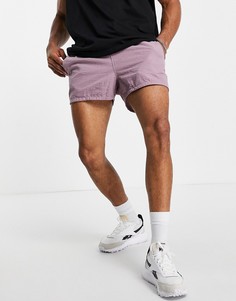 Фиолетовые короткие шорты для плавания из жатой ткани ASOS DESIGN-Фиолетовый цвет