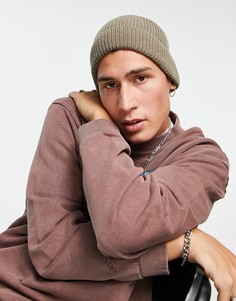 Темно-коричневая шапка-бини в рыбацком стиле ASOS DESIGN-Коричневый цвет