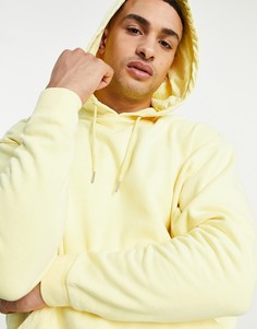 Неоново-желтый выбеленный худи в винтажном стиле oversized из органического хлопка ASOS DESIGN