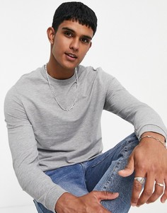 Серый легкий меланжевый свитшот ASOS DESIGN