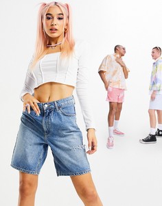 Белый топ с квадратным вырезом и декоративными швами ASOS DESIGN