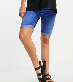 Синие шорты с моделирующим эффектом и лентой над животом New Look Maternity-Голубой