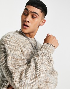 Бежевый джемпер из пряжи секционного крашения ASOS DESIGN-Светло-бежевый цвет