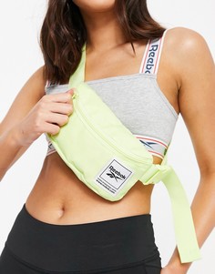 Сумка на пояс лаймового цвета Reebok Training-Зеленый цвет