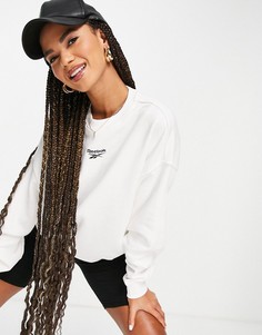 Белый свитшот с логотипом Reebok