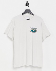 Oversized-футболка цвета экрю с принтом "Calabasas" Topman-Белый