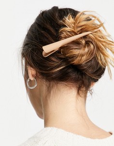 Заколка для волос матового бежевого цвета Topshop-Светло-бежевый цвет