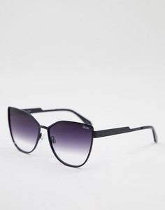 Женские солнцезащитные очки «кошачий глаз» в черной оправе Quay In Pursuit-Черный цвет