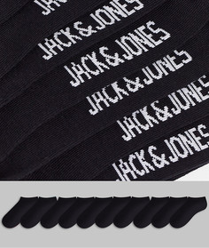 Набор из 10 пар черных носков Jack & Jones-Черный цвет