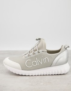 Серебристые кроссовки Calvin Klein Jeans Reika-Серебристый