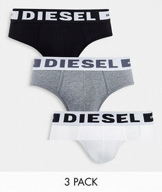 Набор из 3 трусов серого/белого/черного цвета Diesel Andre-Разноцветный
