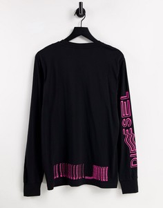 Черный лонгслив Diesel t-just-Черный цвет