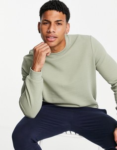 Зеленый свитшот в рубчик от комплекта ASOS DESIGN-Зеленый цвет