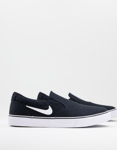 Черные кроссовки без шнуровки Nike SB Chron 2-Черный цвет