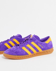 Фиолетово-оранжевые кроссовки adidas Originals Hamburg-Фиолетовый цвет